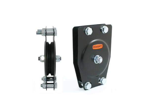 DOUGHTY blokk, 1-spor 100mm SWL 150Kg