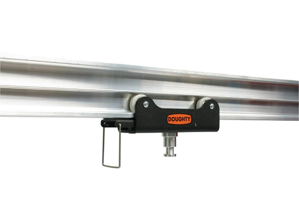 DOUGHTY vogn for studio rail m/16mm mini 4 Hjul. SWL 50Kg