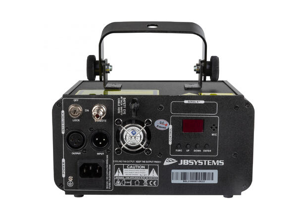 JB SYSTEMS Spyder-RGB Laser, 3pin DMX 120mW red, 50mW green, 300mW blue