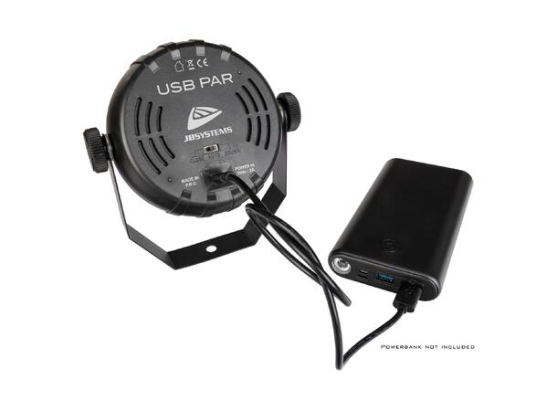 JB SYSTEMS USB PAR LED Slim-Par 12 x 1W. USB-C inn. Adapter inkludert.
