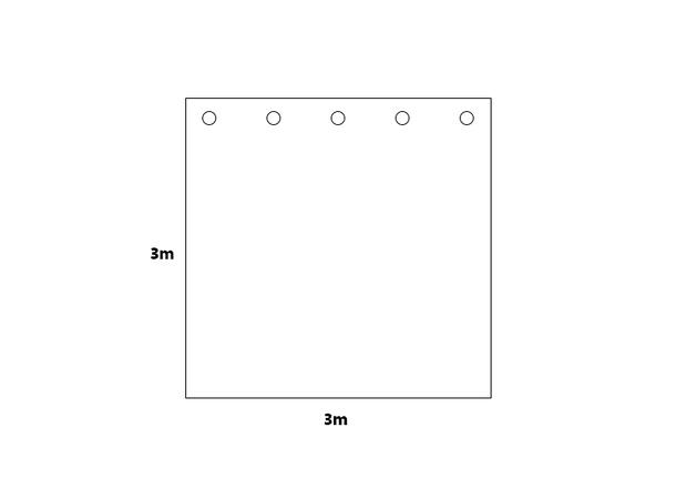 KAGU Akustikkmolton Pro, Ferdigsydd,Sort 3 x 2.95m, 500g/m2, maljer i bredden(3m)
