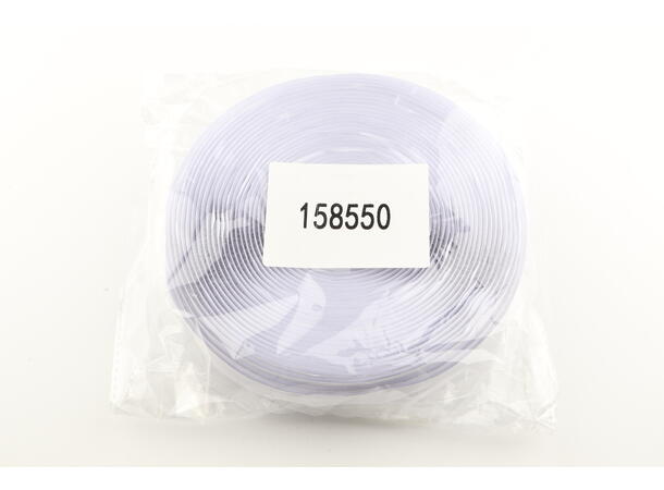 KAGU Borrelås m/tape 12,5mm x 10m, Hvit Hook & Loop, begge med dobbelsidig tape