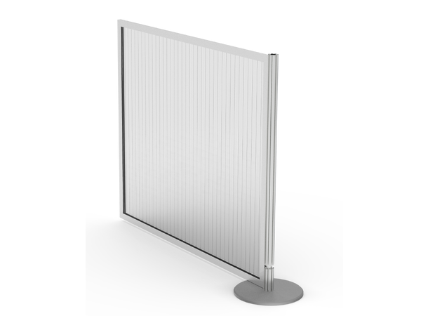 LITEC Barrikade med polykarbonat vegg 8-veis profil for hjørner. 1200 x 1000mm