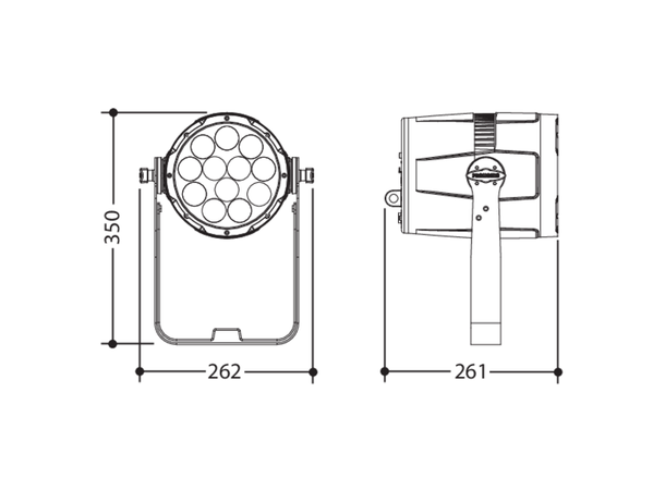 PROLIGHTS VERSAPAR LED PAR 12X10W RGBW, 6-60° ZOOM