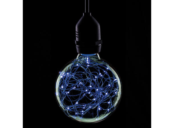 PROLITE LED Filament pære, Globe E27 1.7W, Ikke dimbar, Star, Blue