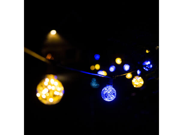 PROLITE LED Filament pære, Globe E27 1.7W, Ikke dimbar, Star, Blue