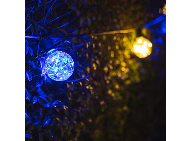 PROLITE LED Filament pære, Globe E27 1.7W, Ikke dimbar, Star, Blue