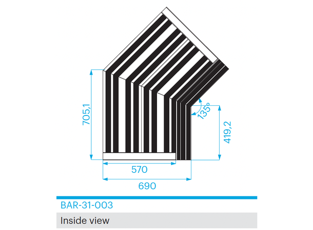 PROLYTE BAR-31 Barrikadehjørne 135°, Alu