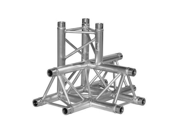 PROLYTE H30D-C020 Trekant hjørne 4-Veis T, Alu, Ø48x3mm, Ned