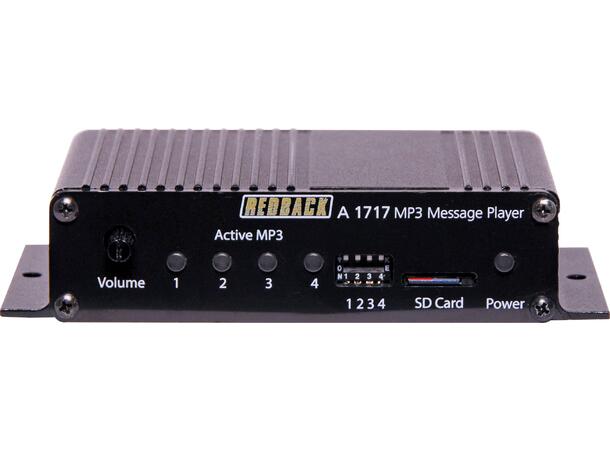 REDBACK A1717A Avspiller for meldinger MP3 fra SD kort. 4 x Trigger