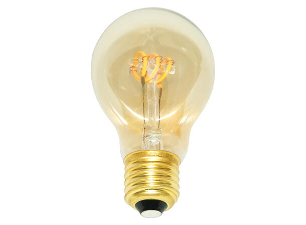 SBL LED filament pære E27, 4W. 2200K Ra>95. Ø60mm x H 108mm. Amber glass