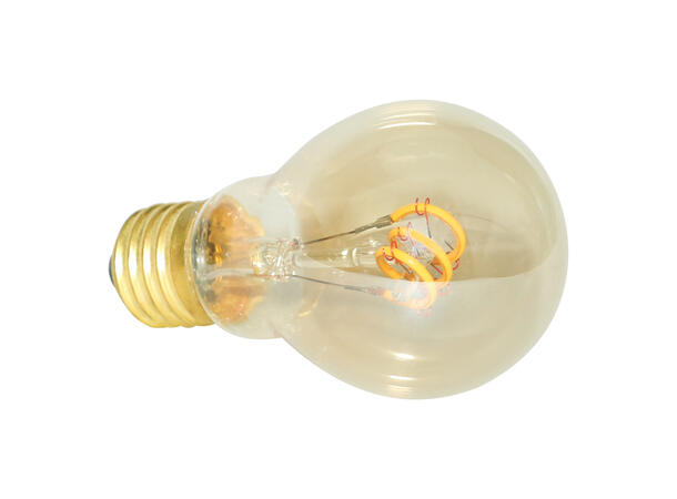 SBL LED filament pære E27, 4W. 2200K Ra>95. Ø60mm x H 108mm. Amber glass