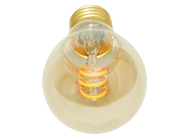 SBL LED filament pære E27, 4W. 2200K Ra>95. Ø60mm x H 108mm. Amber glass