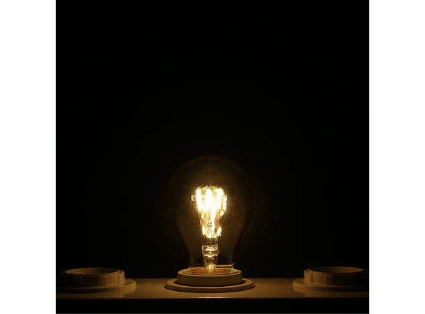 SBL LED filament pære E27, 4W. 2200K Ra>95. Ø60mm x H 108mm. Amber glass