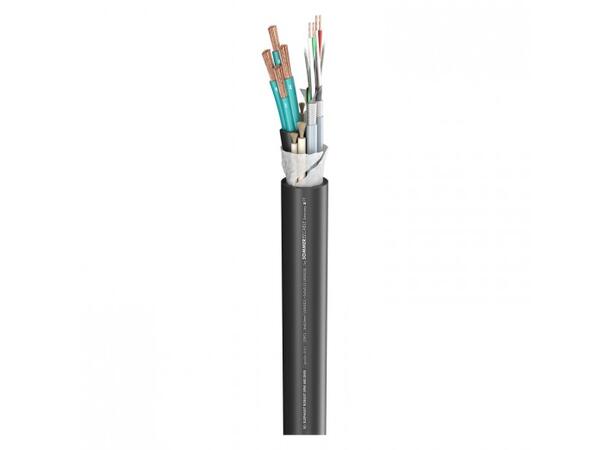 SOMMER Elephant robust hybrid kabel 4 x 4mm2, 2 x 0.22mm2, Ø 19,50mm, Sort