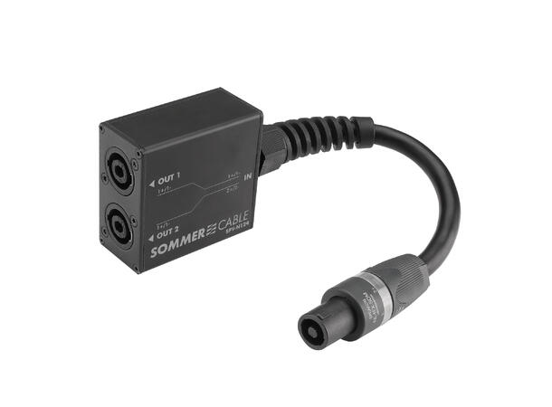 SOMMER SPY-N124 SpeaON overgang 1 x NL4FX til 2 x NL4MP. 1+/-, 2+/-