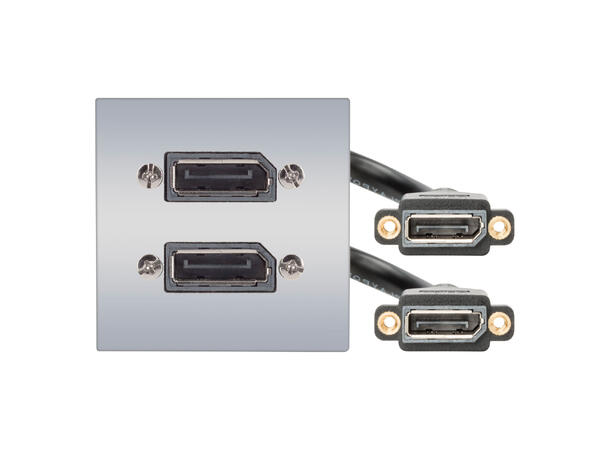 SOMMER W45S-1831 SYSWALL45 Modul Sølvgrå. 2 x DisplayPort. Kabel ut
