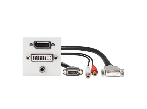 SOMMER W45W-4053 SYSWALL45 Modul Hvit. DVI/DisplayPort/MJ. Kabel ut