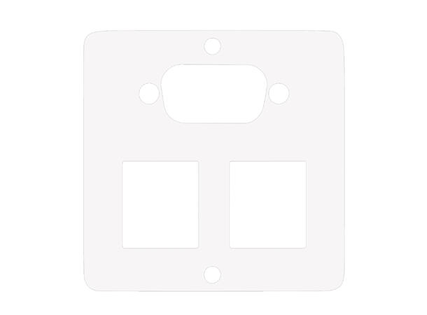 SOMMER W50W-4736 SYSWALL50 Modul Hvit. 1 x VGA, 2 x Keystone Cut-out