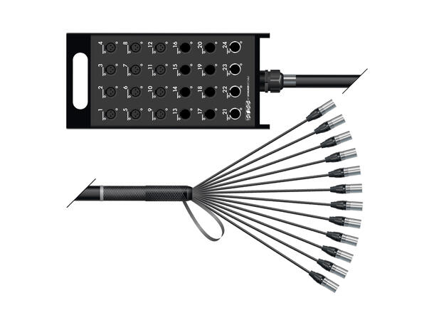 SOMMER XQNF-M12/00-1000 Multikabel 10m. AES/EBU, 12 send