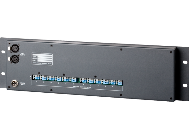 SRS DAC12-8 Faderkontroller 12 kanaler 3 & 5-Pin DMX. Inkludert strømforsyning