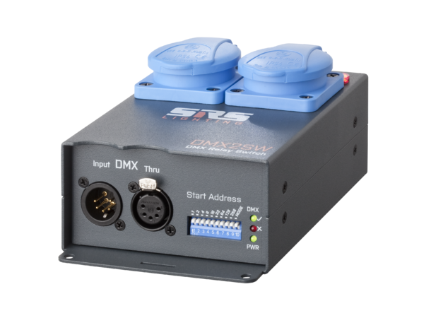 SRS DMX2SW-5-SC Switch 2 x 8A 5-pin DMX. Schuko Inn/Ut