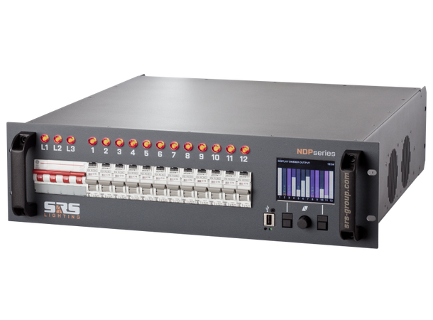 SRS NDPG1216B-5 Dimmer, Socapex ut 400V inn. 2 x Socapex ut. DMX/LAN