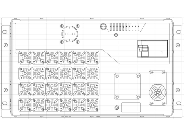 STAGESMARTS B-24  PDU 63A CEE 24 x 16A, 24 x Neutrik True1