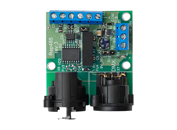 SUNDRAX ISOGate Board, OEM 2 x DMX I/O, 5pin, Terminals, DC