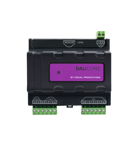 VISUAL PRODUCTIONS DaliCore DIN Rail, Dali/DMX Hybrid kontroller