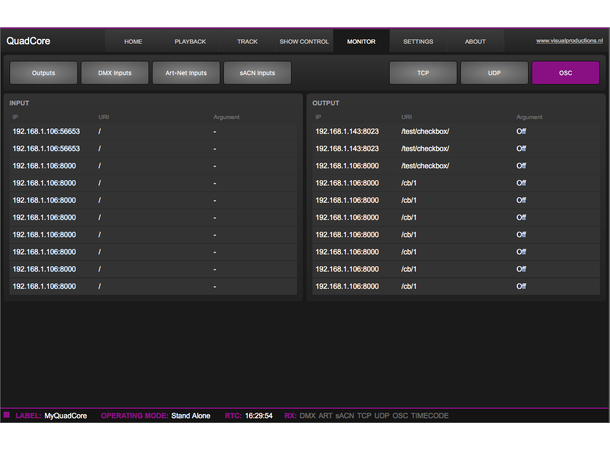 VISUAL PRODUCTIONS QuadCore Multiprotokoll lysstyring, 4 univers