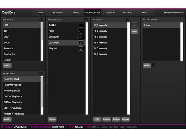 VISUAL PRODUCTIONS QuadCore Multiprotokoll lysstyring, 4 univers