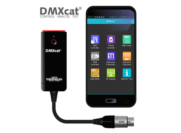 CITY THEATRICAL DMX Cat, Test verktøy DMX, RDM, iOs/Android