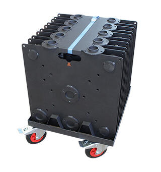 DOUGHTY dolly for 10 stk. baseplater Sort