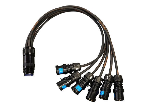 ELUMEN8 16A Male - Socapex 19-Pin Female 2.5mm Fan-In Cable