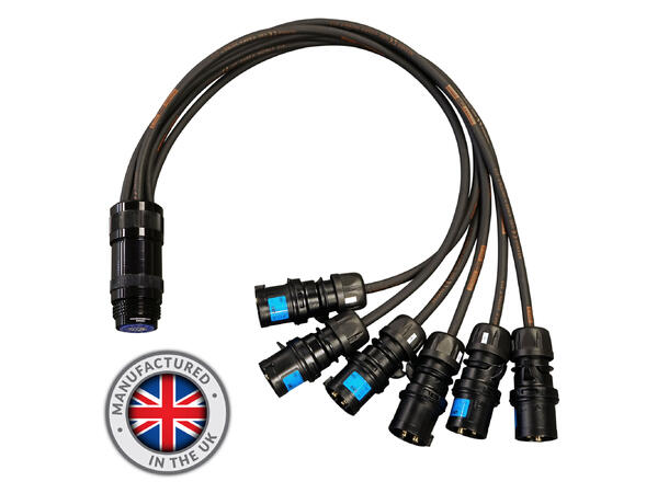 ELUMEN8 16A Male - Socapex 19-Pin Female 2.5mm Fan-In Cable