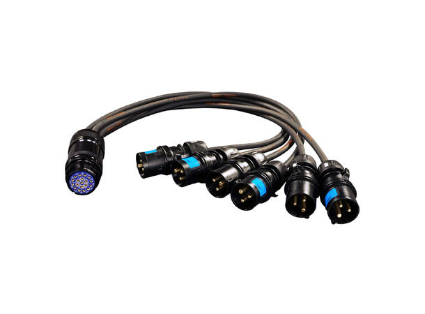 ELUMEN8 16A Male - Socapex 19-Pin Female 2.5mm Fan-In Cable