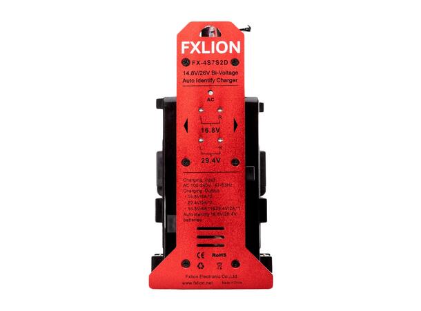 FXLION FX-4S7S2D Bi-voltage V-lock lader 29.4V, 5.0A