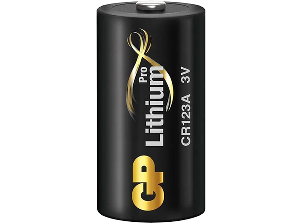 GP CR123A Batteri, 3v 4 pk. Blister