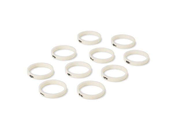 HICON HI-XC-09-WS Nummerring for XLR 10 stk, merket "0"-"9". For HICON XLR