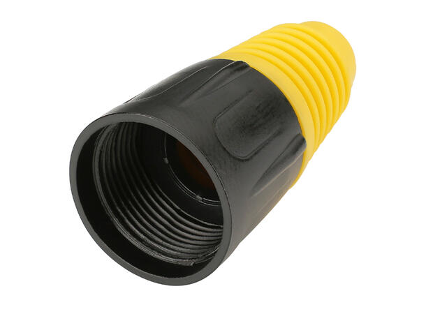 HICON HI-XCAP4 Metall bakstykke for XLR Gul hette. Passer HICON XLR plugger