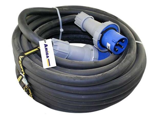 KAGU Motorkabel 230V 63A, 25 meter HO7RN-F, 4 x 16mm2, IP44