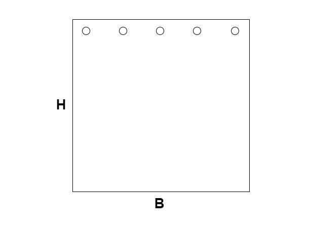 KAGU Proffmolton ferdigsydd, 7x8m Sort, 300g/m2, maljer i bredden (8m)