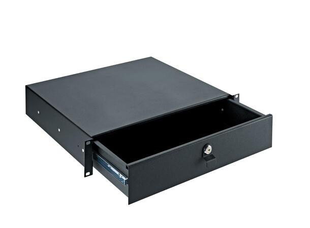 K&M 491/2 Rackskuff 2U, 19", Vekt: 6,97 kg.