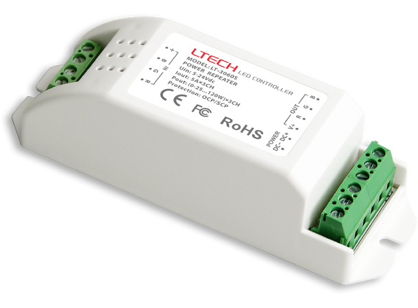 LTECH repeater for LED strip, 5 kanaler 5-24V, 5 x 3A
