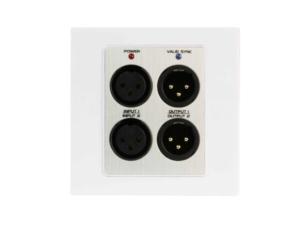 MCLELLAND DIC2223AU Veggpanel, Dante 2 x input XLR, 2 x Output XLR
