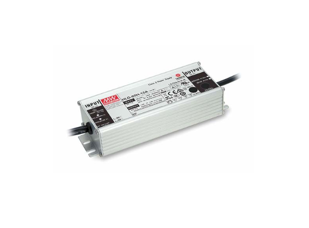 MEANWELL Strømforsyning 12VDC, 80W 5A. For LED strip etc. IP67 