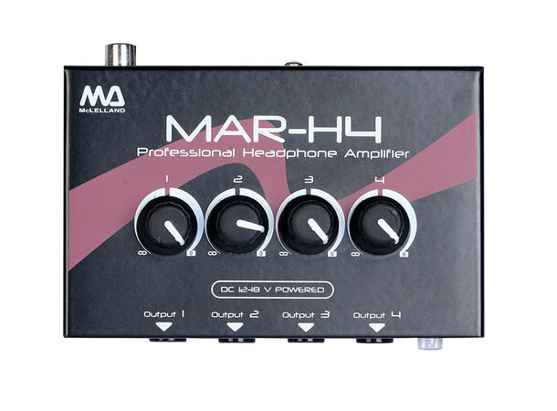 McLelland MAR-H4 Hodetelefonforsterker 4 x 6.3mm Stereojack ut