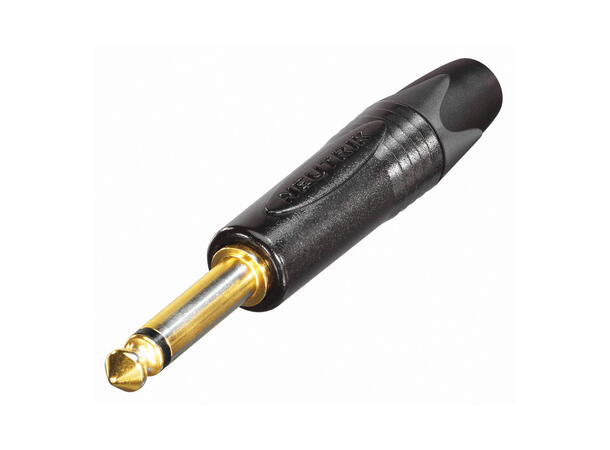 NEUTRIK NP2X-B 6.3mm Mono Jack for kabel Sort