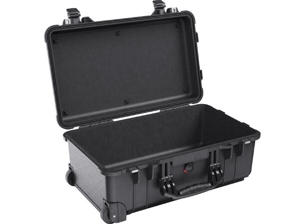 PELI™ 1510, Med skum og hjul, Sort Innv. mål: 502 x 279 x 193mm, Carry-on